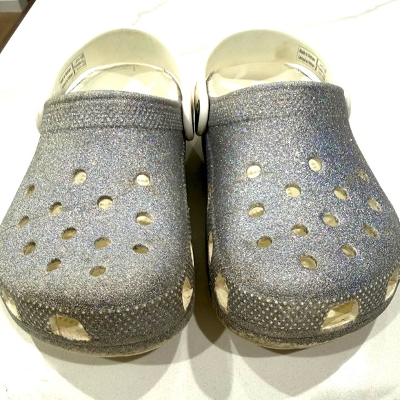 Crocs-Kids Silver Glitter-Size J1 - Picture 2 of 7